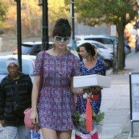 Daisy Lowe and a female companion walking her pet dog | Picture 89017